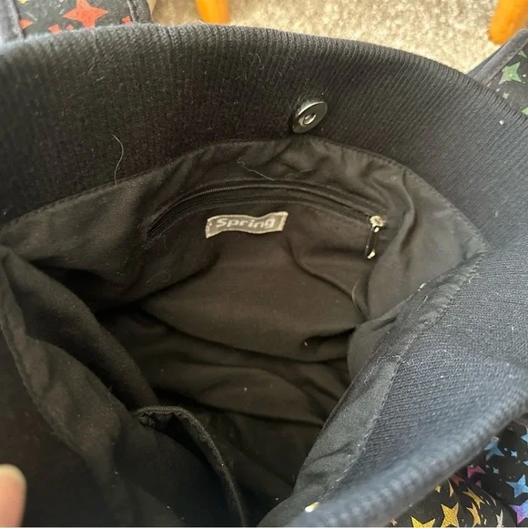 Spring Shoulder Bag with buttons - Picture 3 of 4